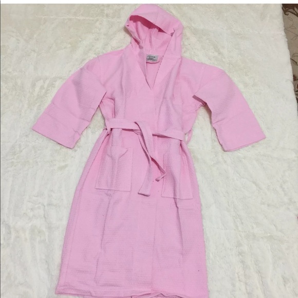 CHAKIR KIDS HOODED Waffle Kids Robe, Kimono Style - Picture 6 of 6